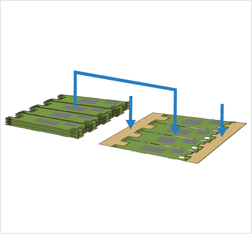 ［Image］PCB placer： HDI 基板用高精度框架排列机